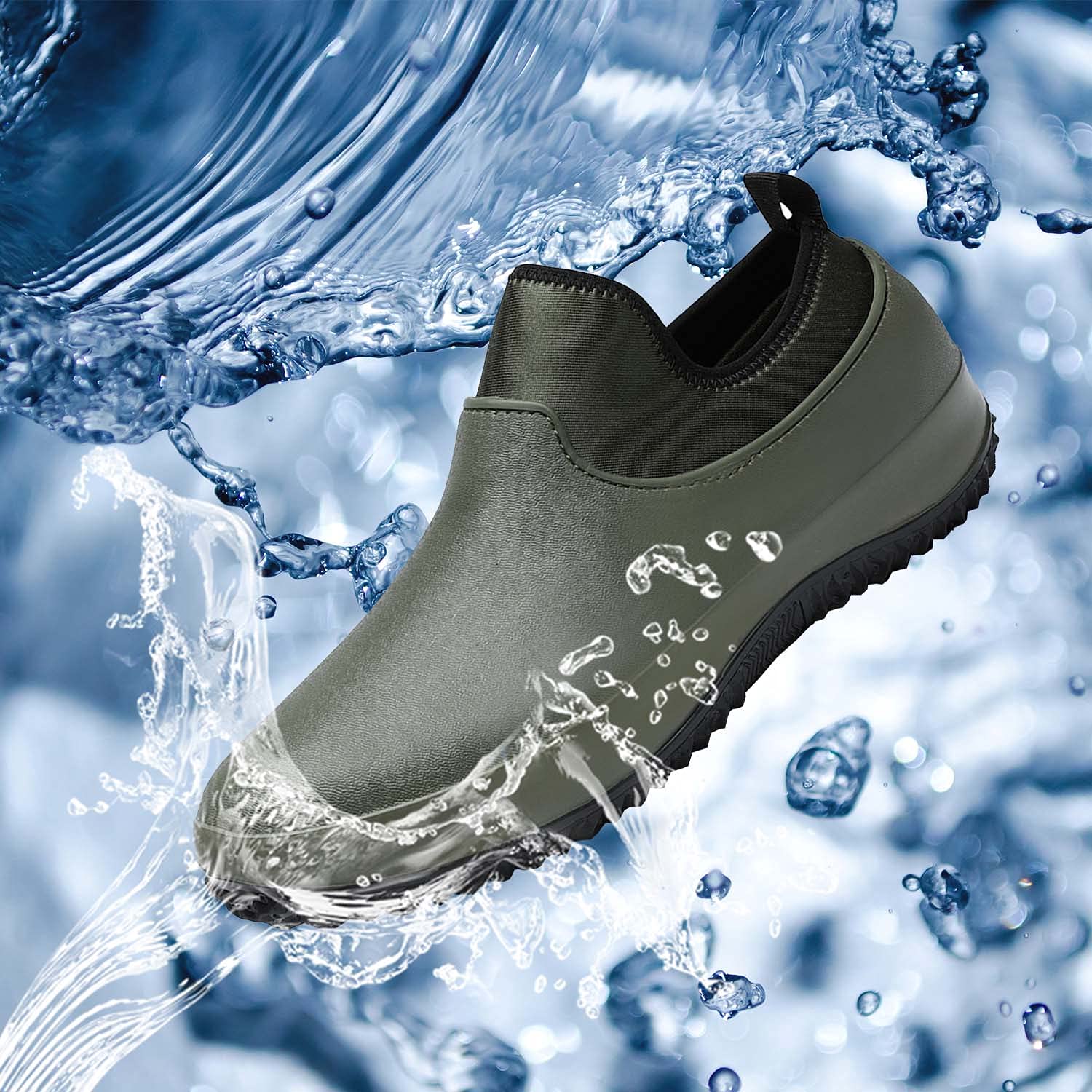 CERYTHRINA Chaussure de Cuisine Impermeable Résistantes à l'huile Caoutchouc Unisex pour Jardinage Antiderapant Sabots de Chef Legere Respirant Adulte