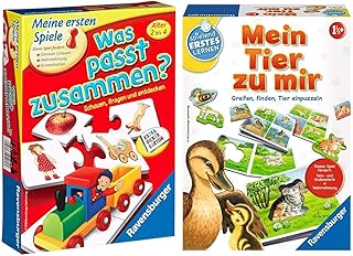 Ravensburger 21402 - was passt zusammen? - Puzzelspiel für Kinder & Mein Tier zu Mir - Puzzelspiel für die Kleinen - Spiel...