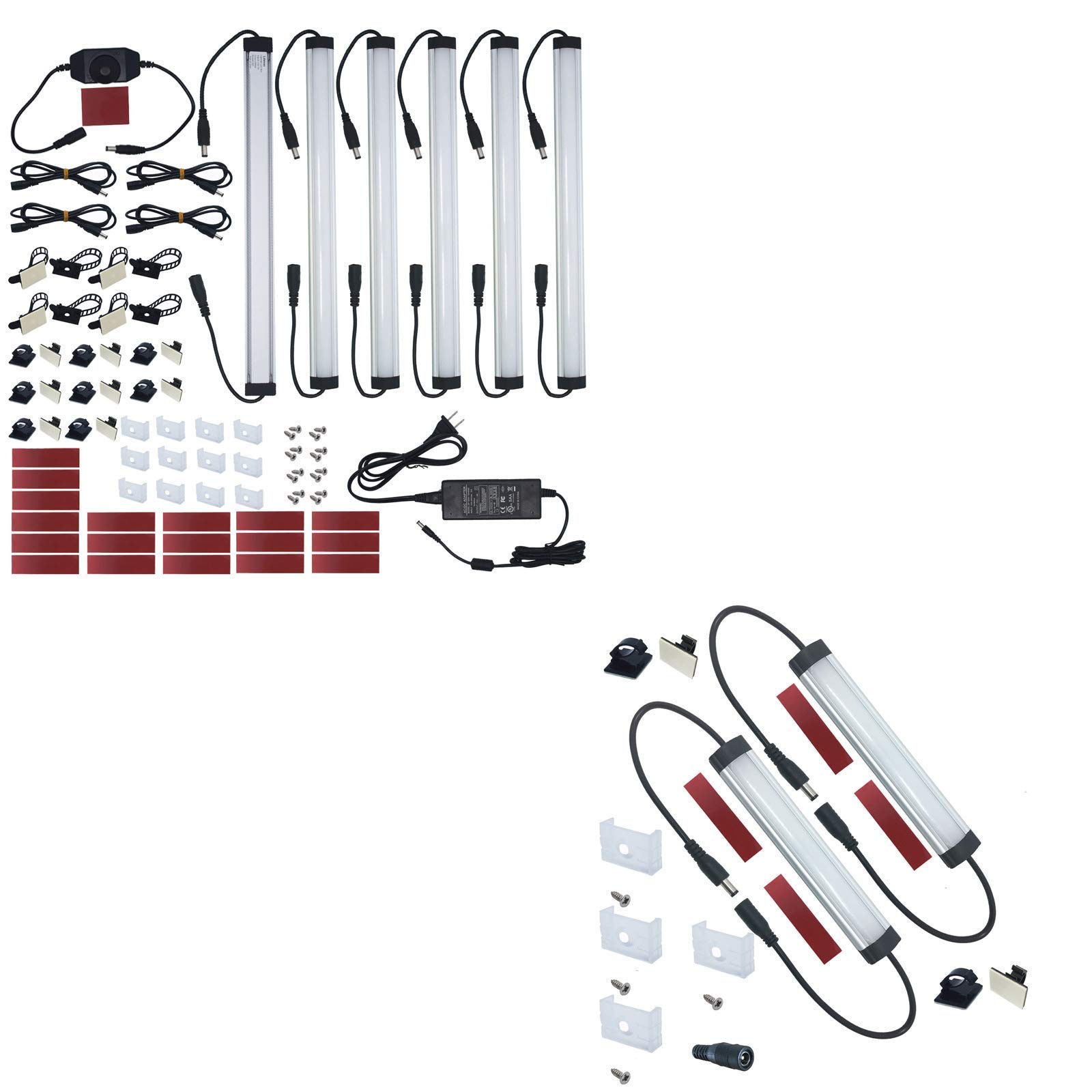 LiteverUnder Cabinet LED Lighting Kit Daylight 5000K (6-Light-Bar) Add-on 6" Daylight 5000K LED Light Bars for Smaller Cabinets