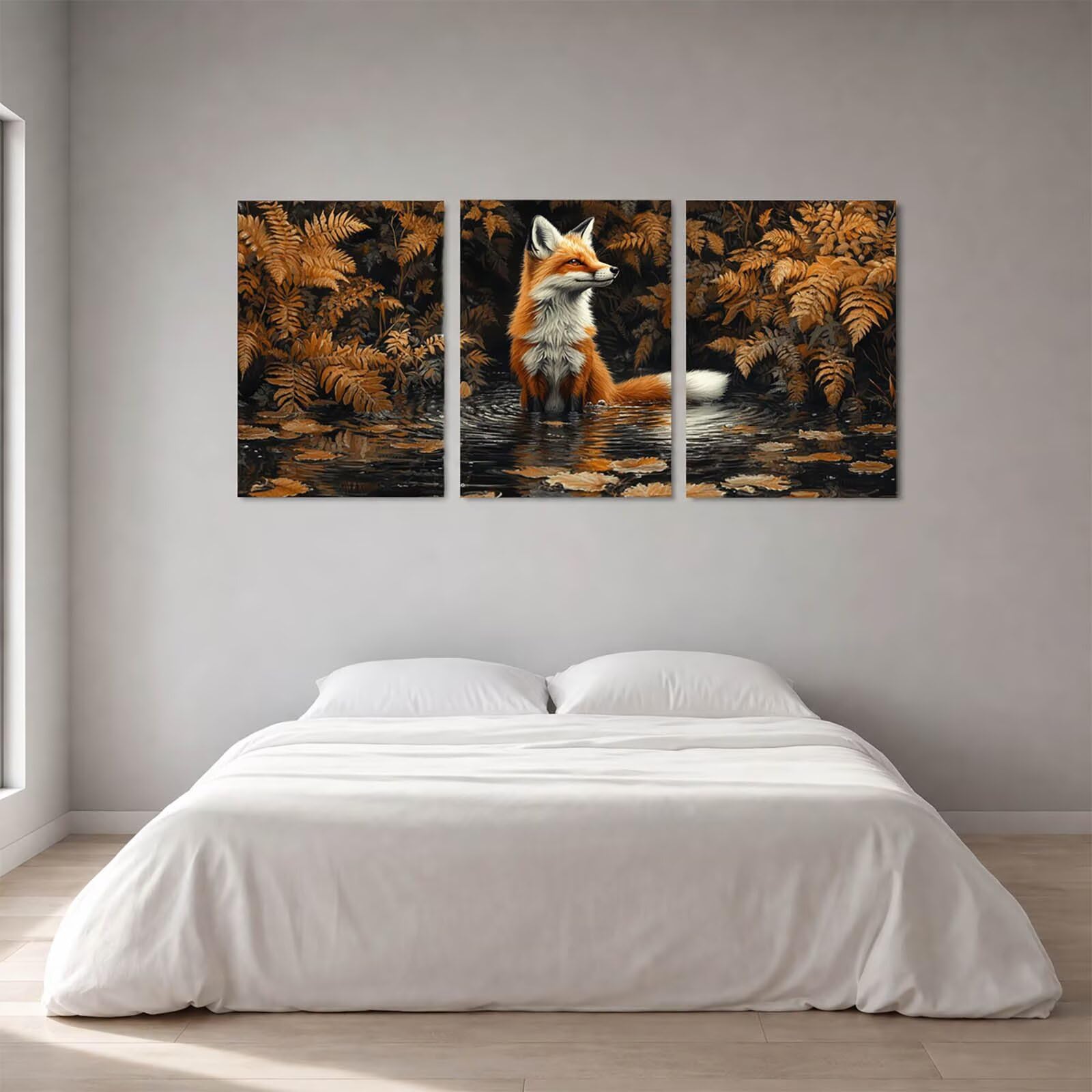 3 szt. Zestaw do malowania diamentowego Fox, malowanie diamentami drzewo, błyszczące malowanie diamentami według numerów dorosłych 60 x 40 cm x 3, zestawy do malowania kryształowego diamentów na