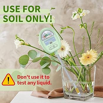 Soil Moisture Meter Plant 4-In-1, Soil Ph Tester Temperature/Light/Ph/ Moisture With Stainless Steel Probe Digital Soil Testing Kit Plant Watering Indicator For Gardening Lawn Farming Outdoor Indoor