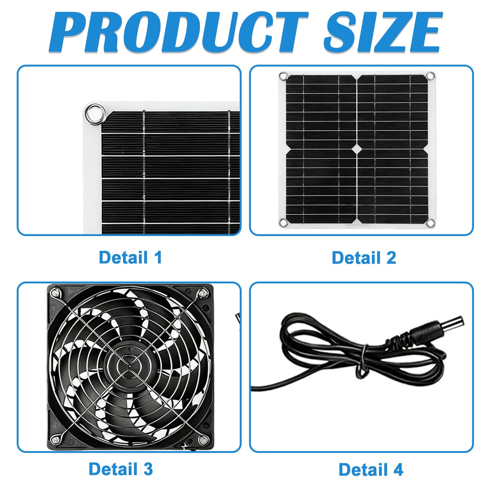 PORFOYO Kit Ventilateur Solaire 12W Double Ventilateur d'Échappement