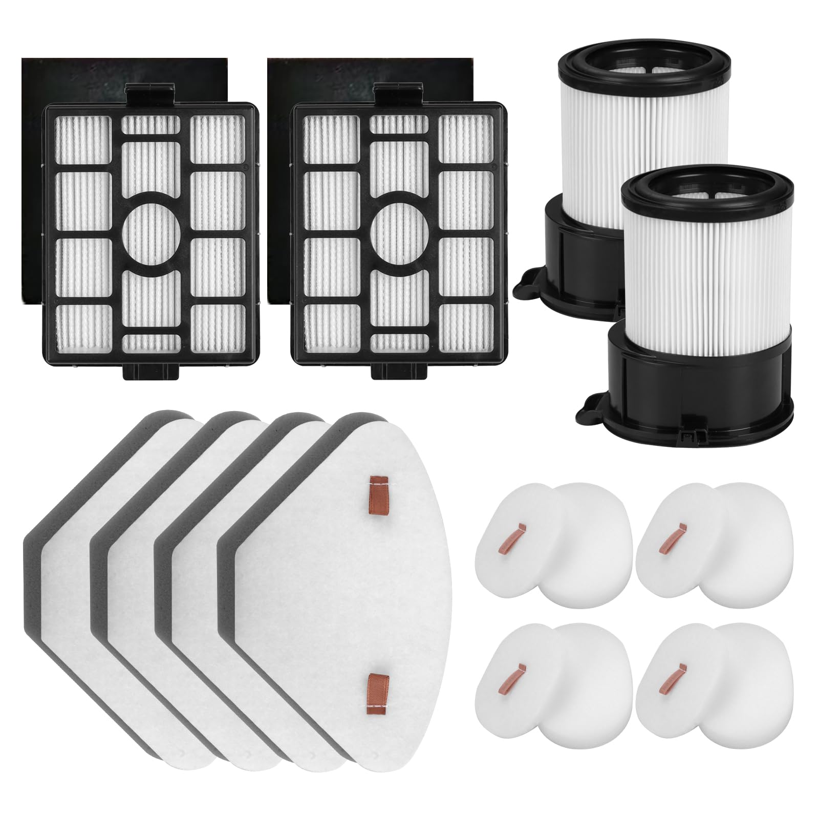 Repuesto para Shark IP3251, IP3251C, IP3253, paquete de 2 filtros HEPA de base de vaciado automático + 4 unidades de montaje de filtro premotor y 2 filtros postmotor de vacío de mano + 4 filtros