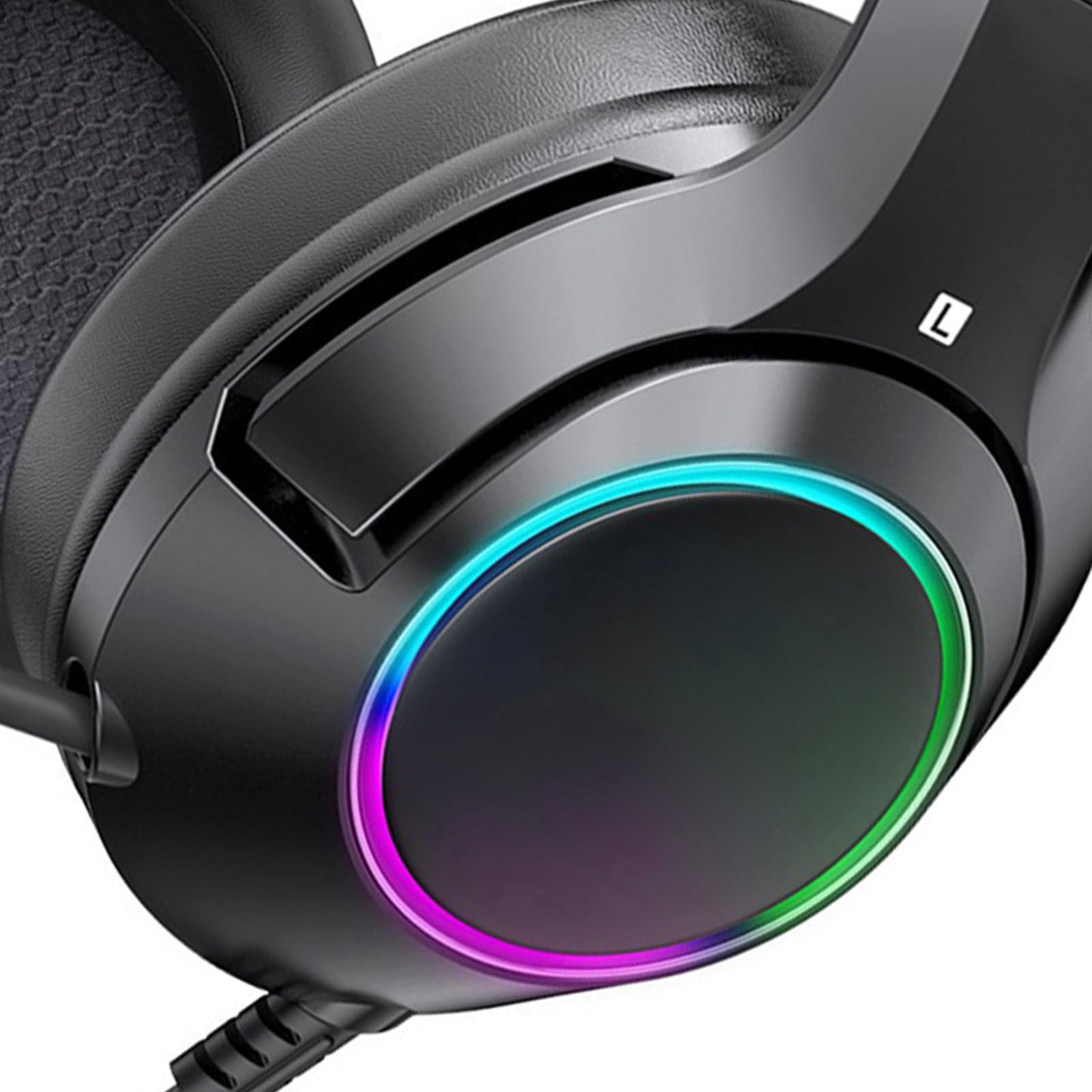 Słuchawki Gamingowe z Uroczymi Kocimi Uszami, RGB Light (Czarna