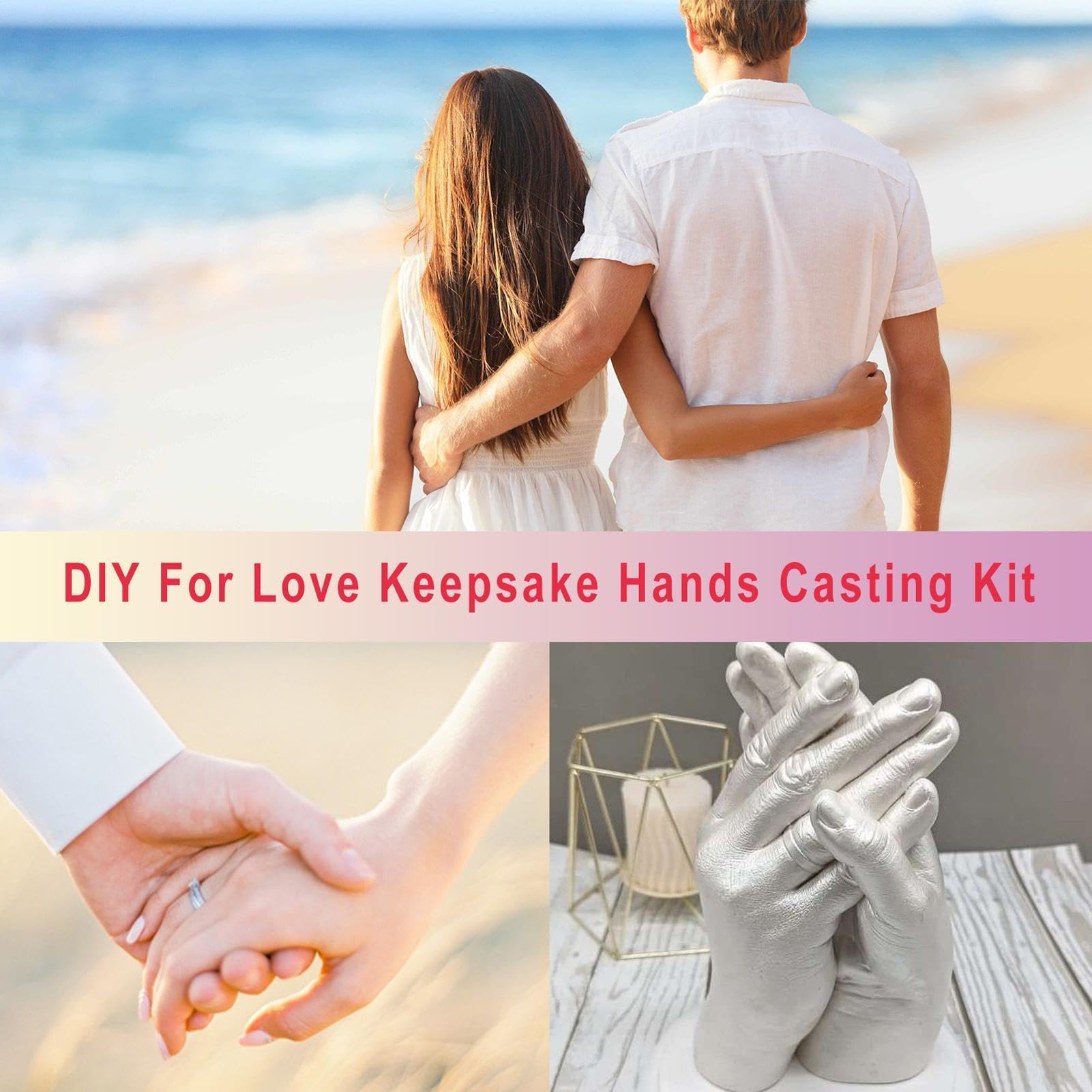 Kit di casting per le mani di famiglia, coppie kit casting a mano - Set di stampaggio a mano per la famiglia - Modello a mano in gesso per San in polvere artigianale per attività festive | Set di stampaggio a mano per la famiglia - a mano in gesso per San