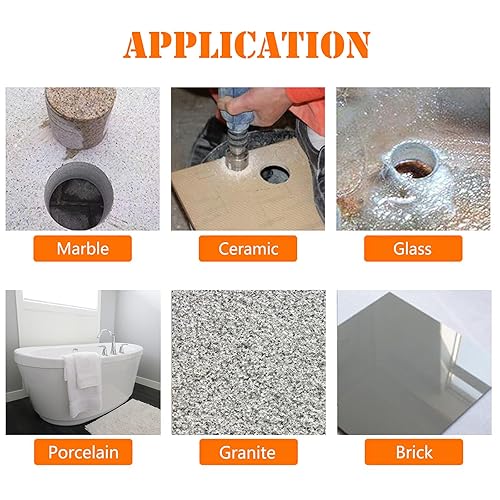 Miniatura 5 de Brocas de diamante de 5 pulgadas Juego de brocas de sierra de agujero de vidrio para cerámica de vidrio Porcelana Azulejo de cerámica mármol