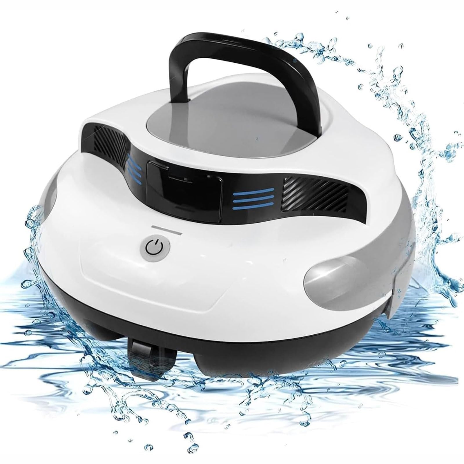 Aspirateur de piscine automatique sans fil face aux débris pour retrouver une eau pure