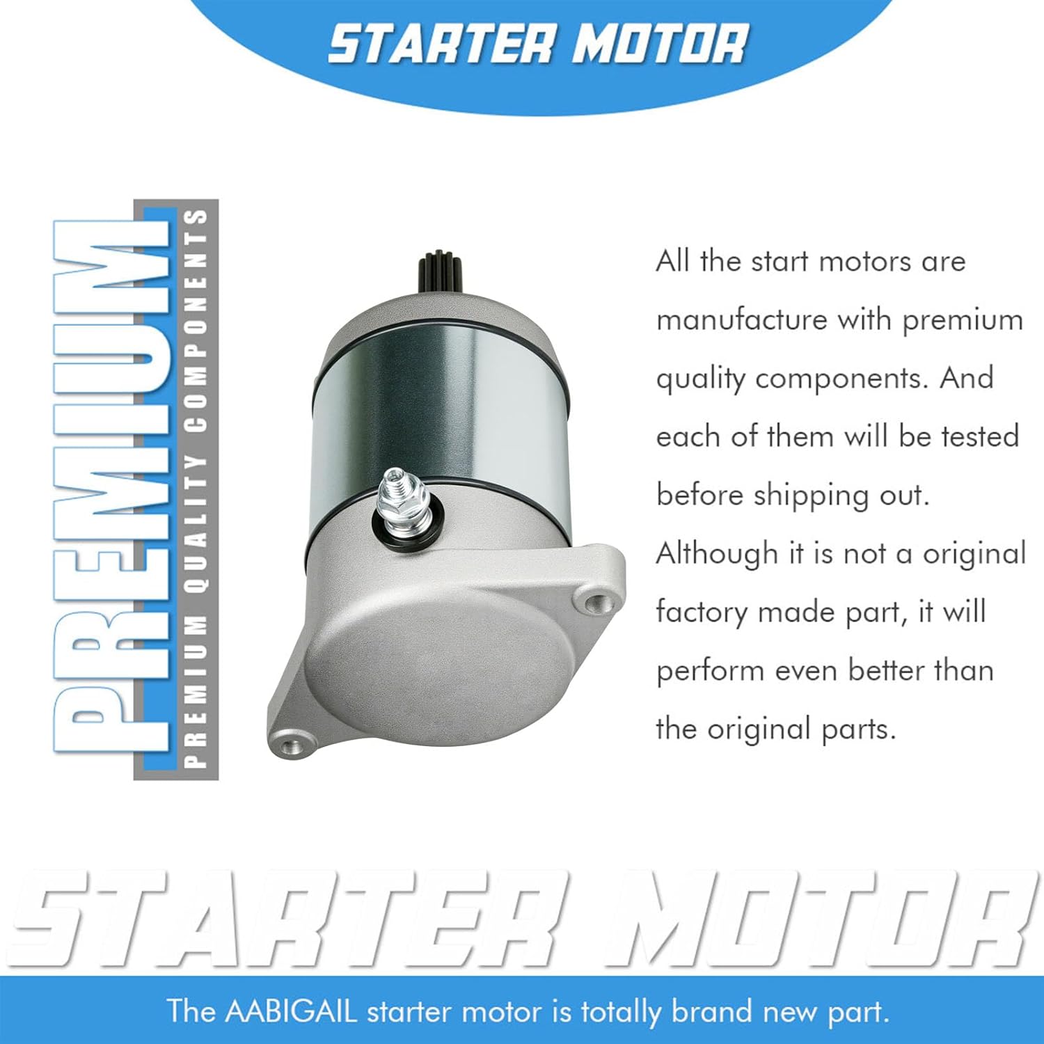 Starter Motor Replacement for Arctic Cat & Suzuki ATV 400 LT-A400F LT-A400FC Eiger Replaces # 3545-016 3313-719 3545-016 31210-PWB1-900 SM-14241 31100-38F00