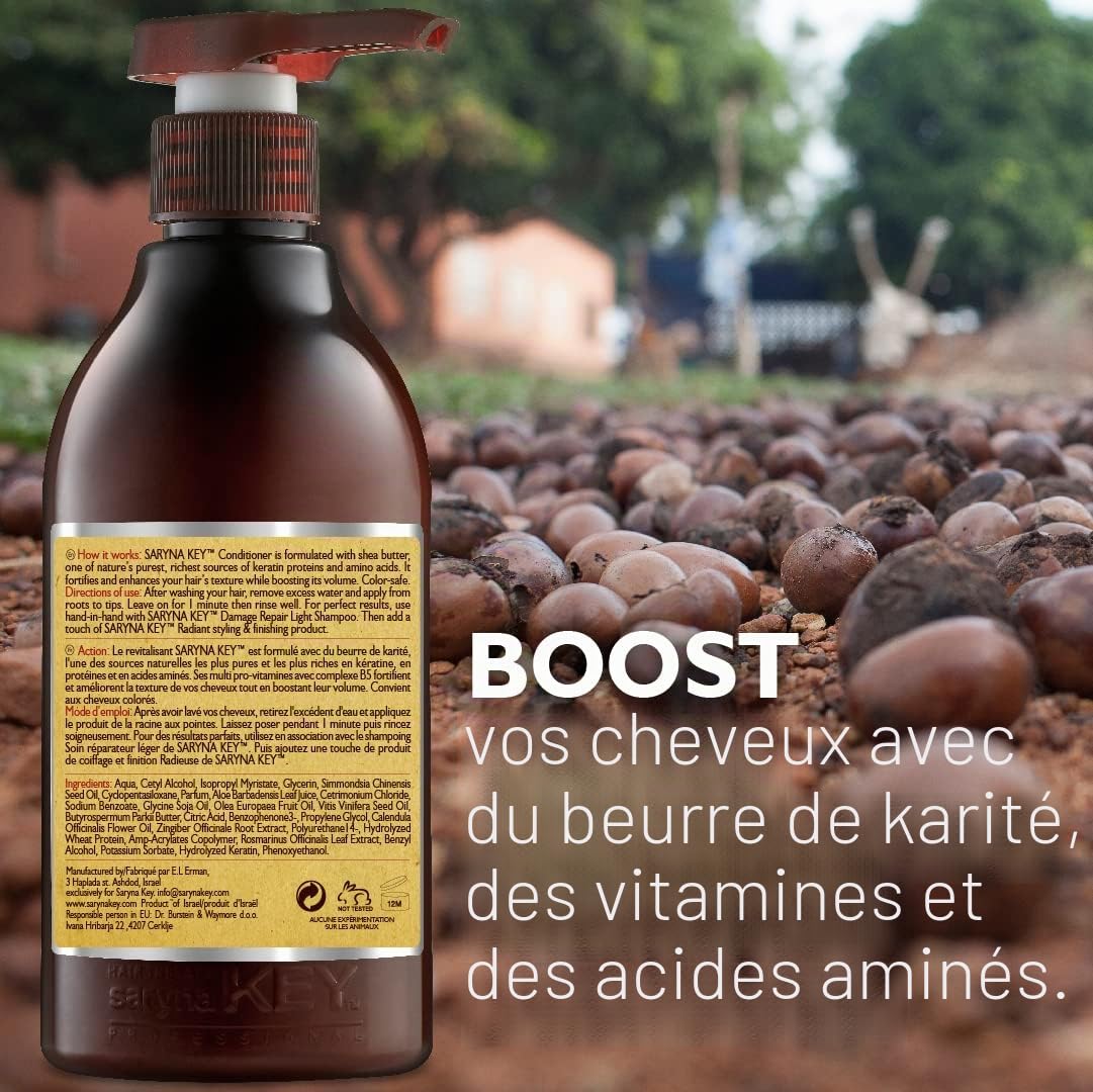 Saryna Key Damage Repair Conditioner Apres-shampooing Reparateur Leger Light Beurre De Karite Pur D'afrique 500ml