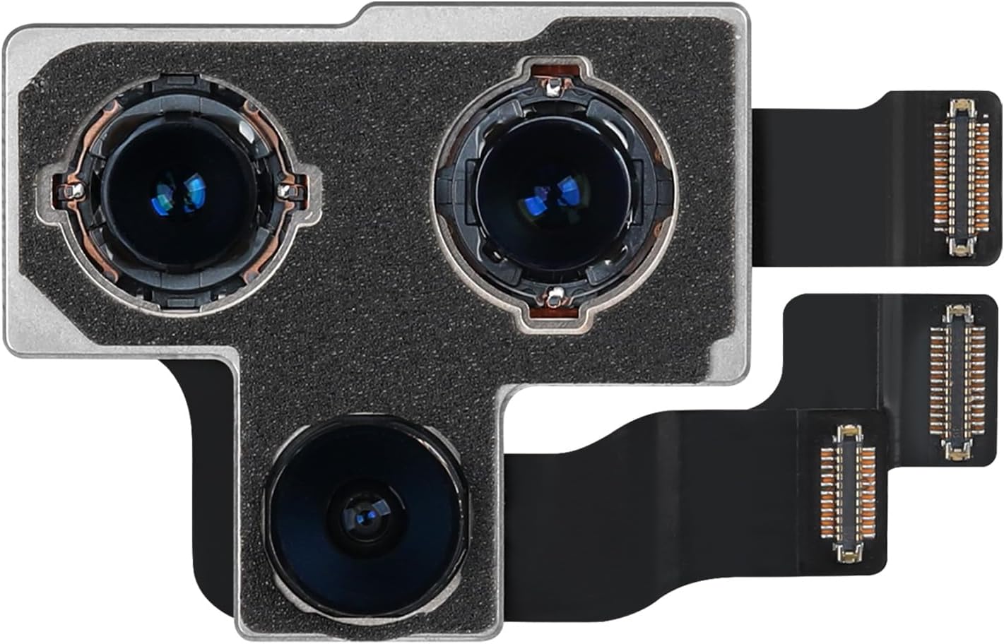 for iPhone 11 Pro Max OEM Main Back Rear Camera Lens Replacement for iPhone 11 Pro Ultra-Wide Telephoto Lens Smart HDR Sturdy Metal Case Flex Cable Connector Repair kit A2160 A2217 A2215