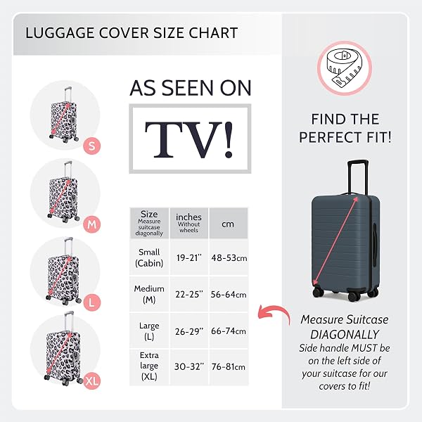 Periea Luggage Covers for Suitcases β Suitcase Cover β Premium Elasticated Material β Small, Medium, Large or Extra Large - 3