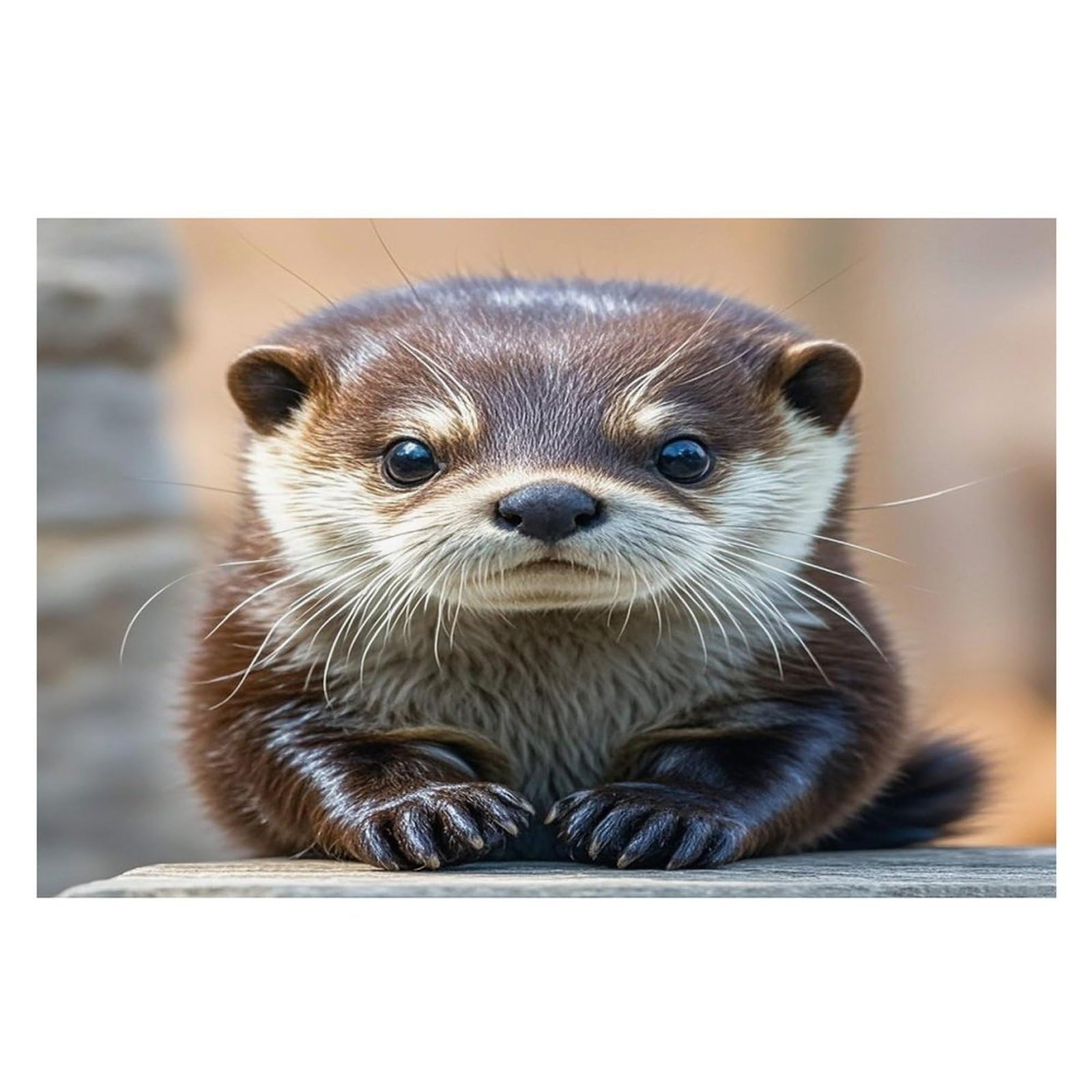 Cute Otter Placemats Flax Place Mats for Dining Table Rectangle Non-Slip Table Mats Heat Resistant Washable Placemat for Kitchen Home Decor Party Outdoor 12" X 18"