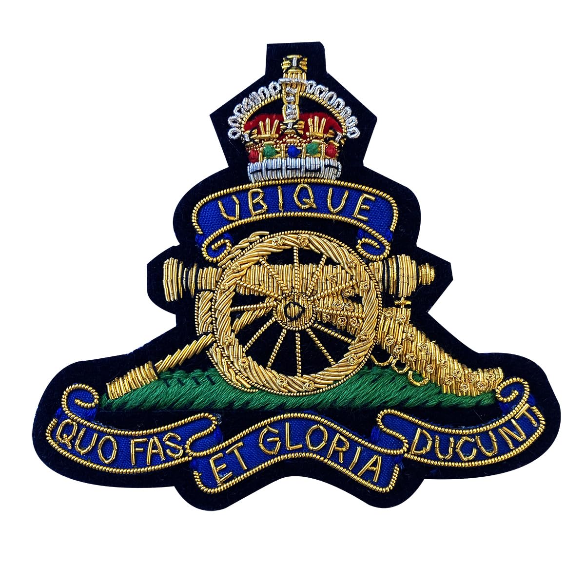 Giftshop Uk Men's Black Royal Artillery British Army-Cr Embroidered Blazer Badge