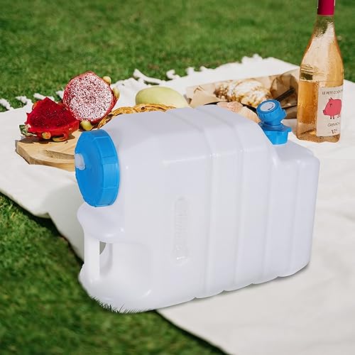Miniatura 9 de Contenedor de agua de 3.9 galones15L con espita, jarra de agua portátil sin BPA, tanque de agua multifunción para acampar al aire libre, senderismo,