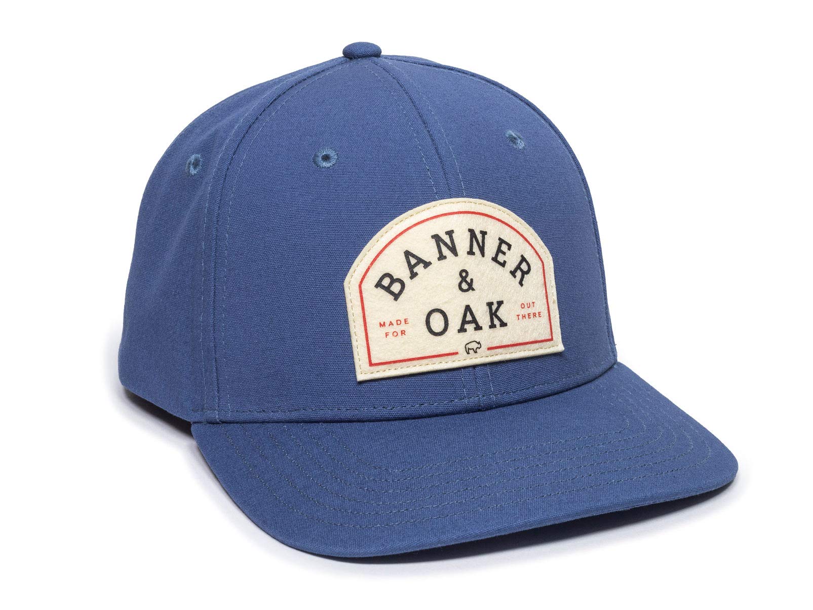 Whitaker Sustainable Fabric Felt Patch Hat - Adjustable Baseball Cap w/Plastic Snapback Closure