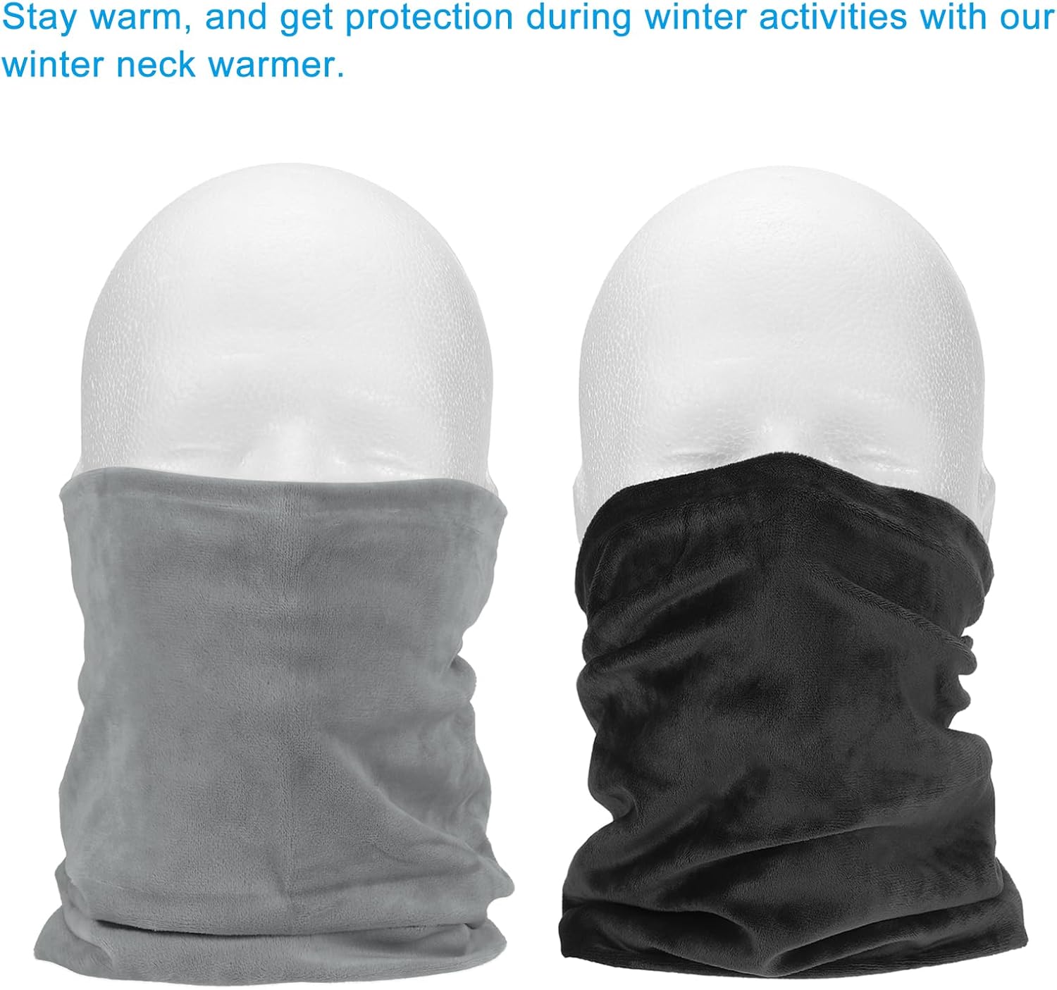 PATIKIL Winter Neck Warmer, Windproof Neck Gaiter Cold Weather Face Scarf Acrylic Fiber Ski Gaiter for Men & Women - Image 3