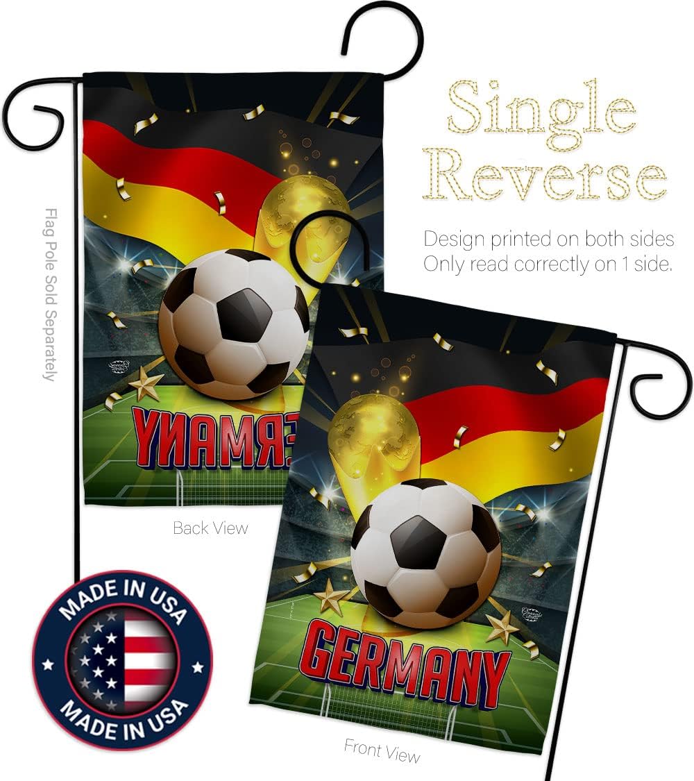 World Cup German Flags Banner Home Decor Indoor Wall Art Patio Lawn Front Porch Room Decorations Outdoor Tapestry Yard Sign FIFA Soccer Gifts Sports Fan Party Trophy Game Football Goal Made In USA