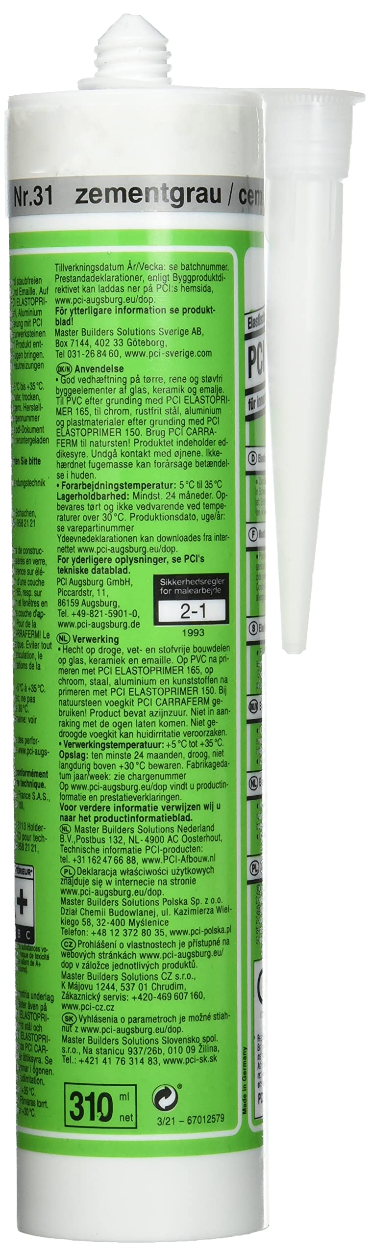 PCI Silicona Para Juntas - cemento gris