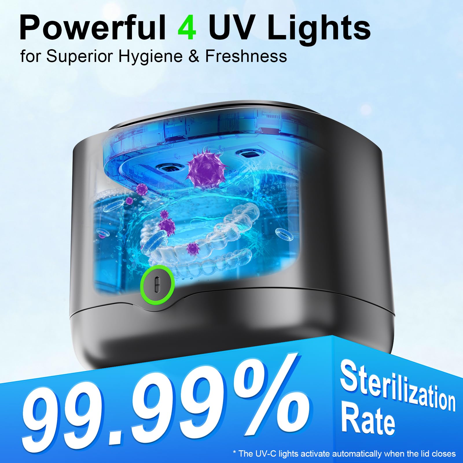 Ultrasonic Retainer Cleaner - Wireless Dental Pod -7
