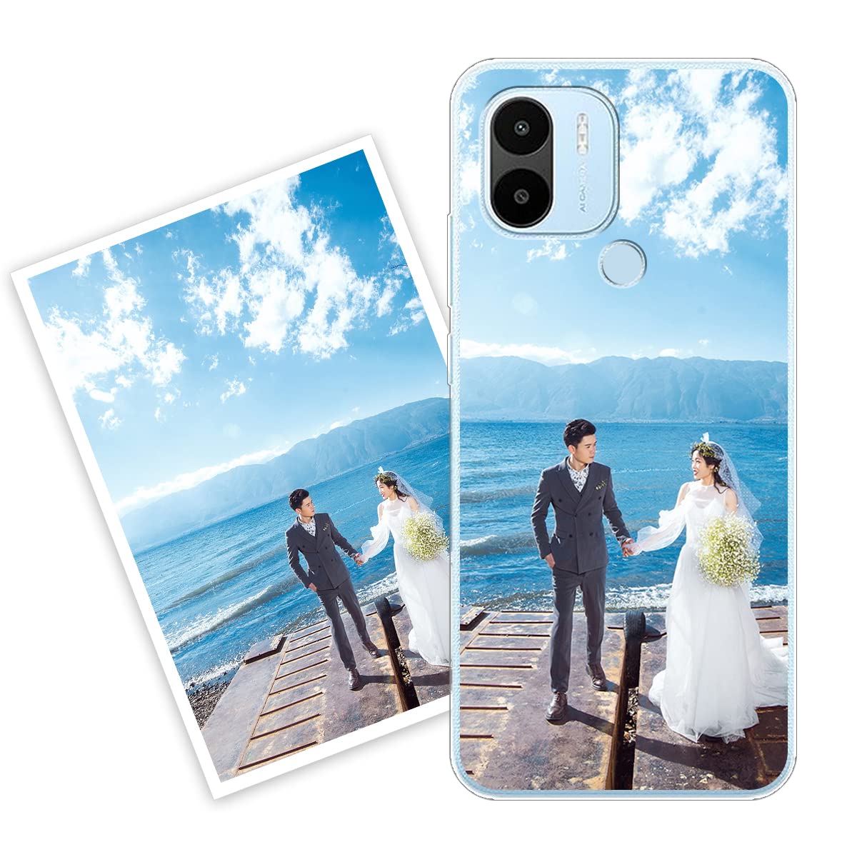 Custodia Personalizzata Per Xiaomi Redmi A1 Con Foto O Testo - Cover Morbida TPU Antigraffio