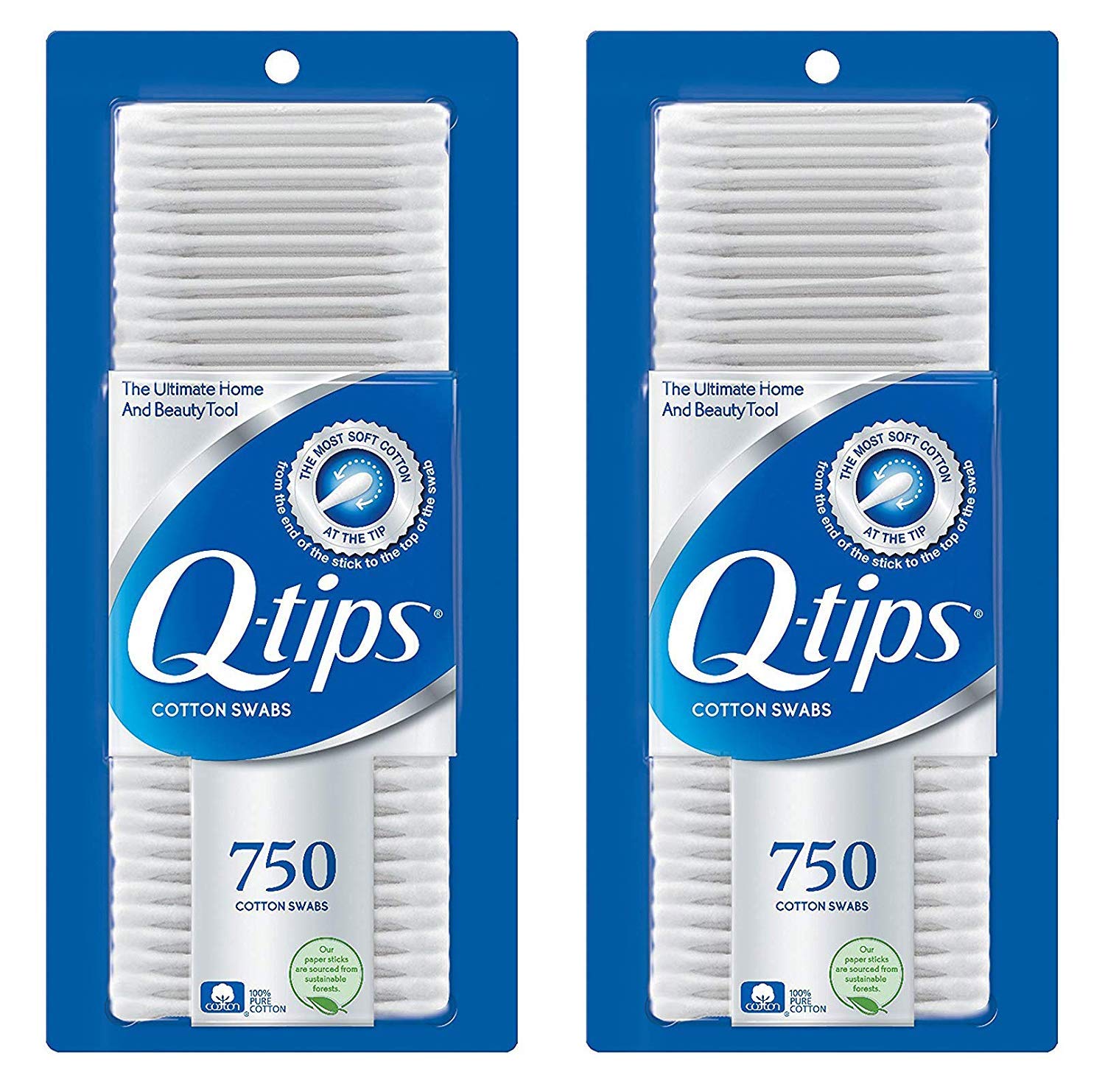 Q-tips Cotton Swabs, 750 Count, 2 Pack