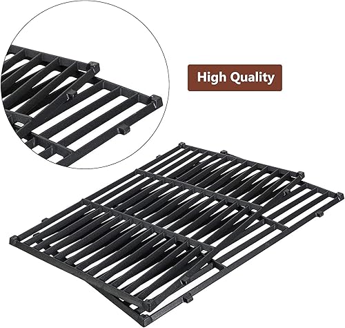 Miniatura 8 de QuliMetal Barras aromatizantes de 17" y deflectores de calor para parrilla y rejillas de parrilla de hierro fundido para parrillas de gas Weber