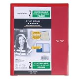 Five Star 2 Pocket Folder with Prong Fasteners, Folder with Pockets, Customizable Cover, Plastic, Color Selected for You, 1 Count (34136) – view 6