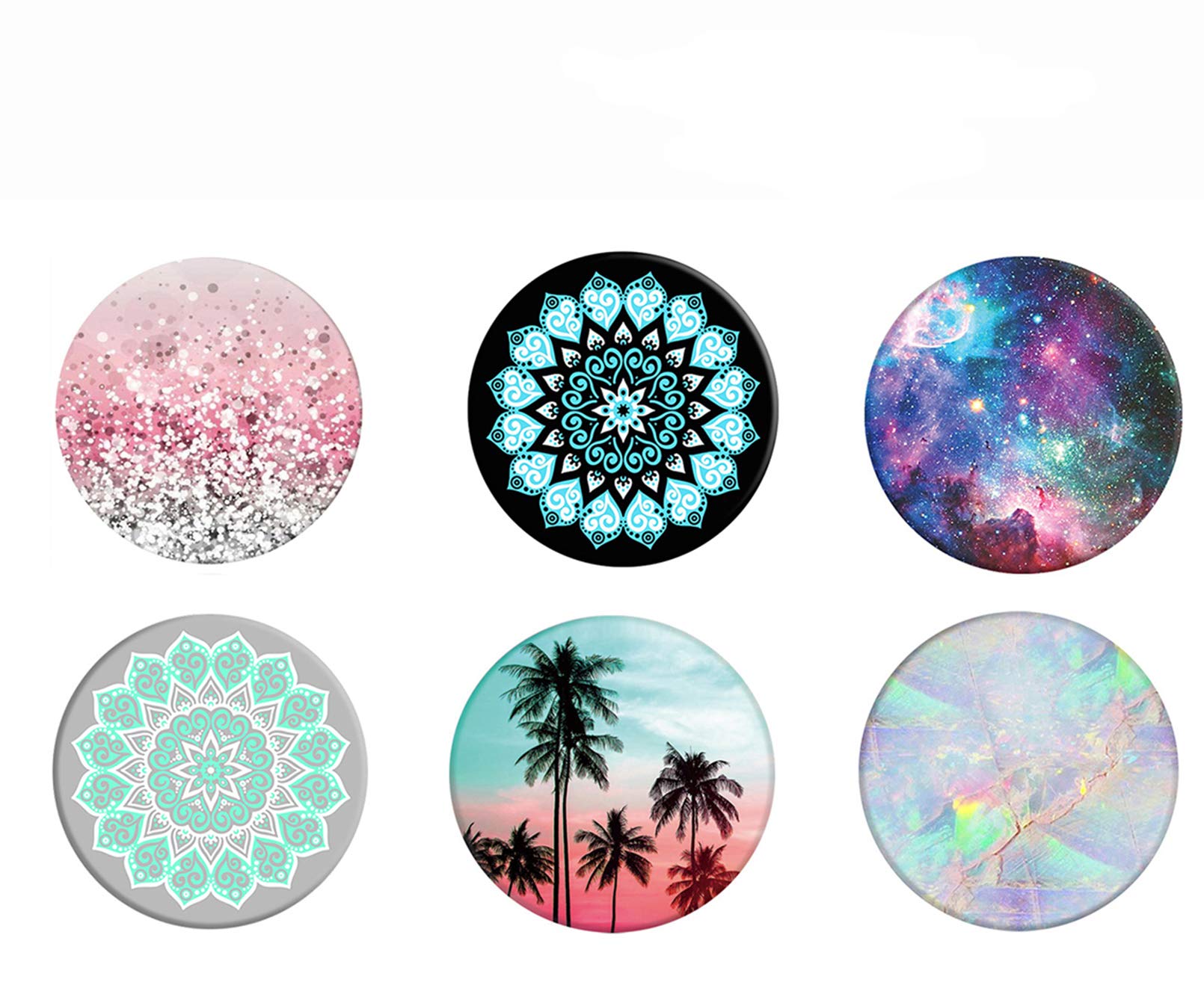 Premium Expanding Phone Stand & Sockets,Mount Phone Grips Holder for Cellphone (Blue Green)