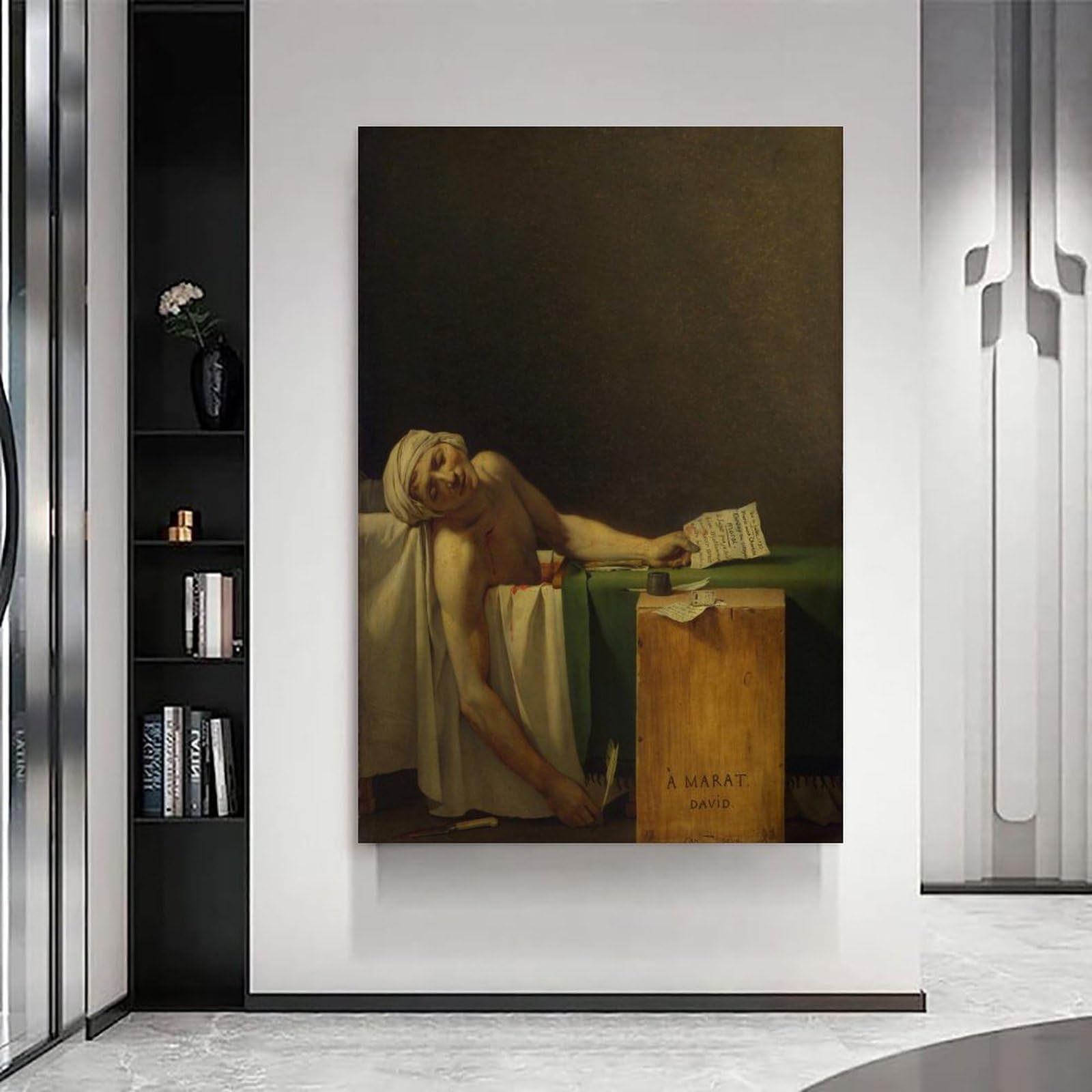 ジャック＝ルイ・ダヴィッド 油彩画手描き 貴重 作者サイン, image size:1600x1600