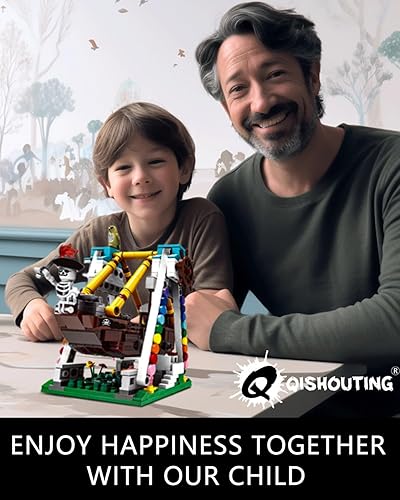 Miniatura 2 de Juego de construcción de barco pirata, 502 piezas, bonitos bloques de construcción para adultos, idea de regalo de cumpleaños para adolescentes y