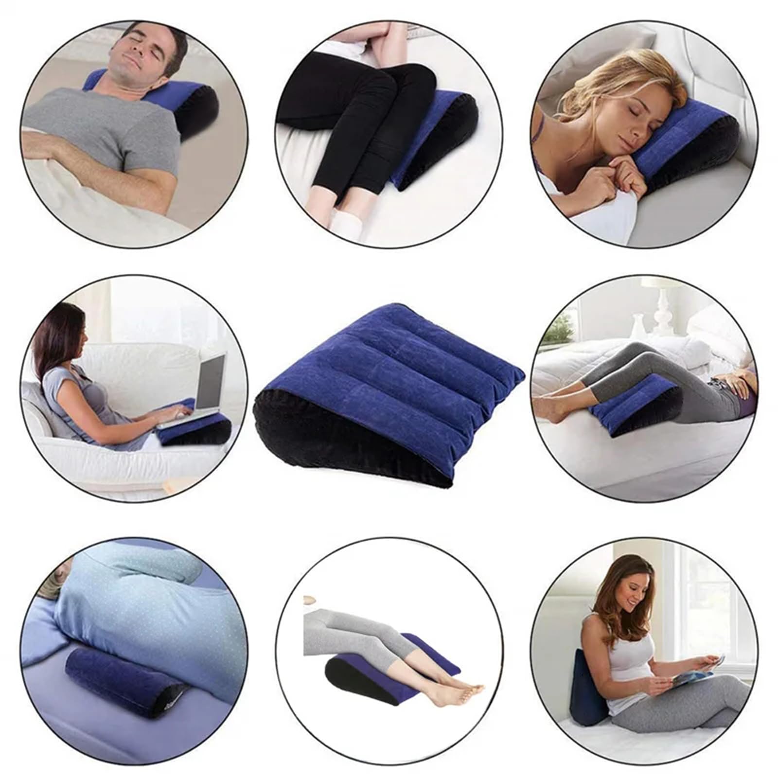 Cuscino cuscino gonfiabile magico, Multifunzionale Gonfiabile Air Posizione Cuscino, Giocattolo gonfiabile del punto Cuscino del Cuneo Gonfiabile per Gli Adulti per la Casa e Viaggi
