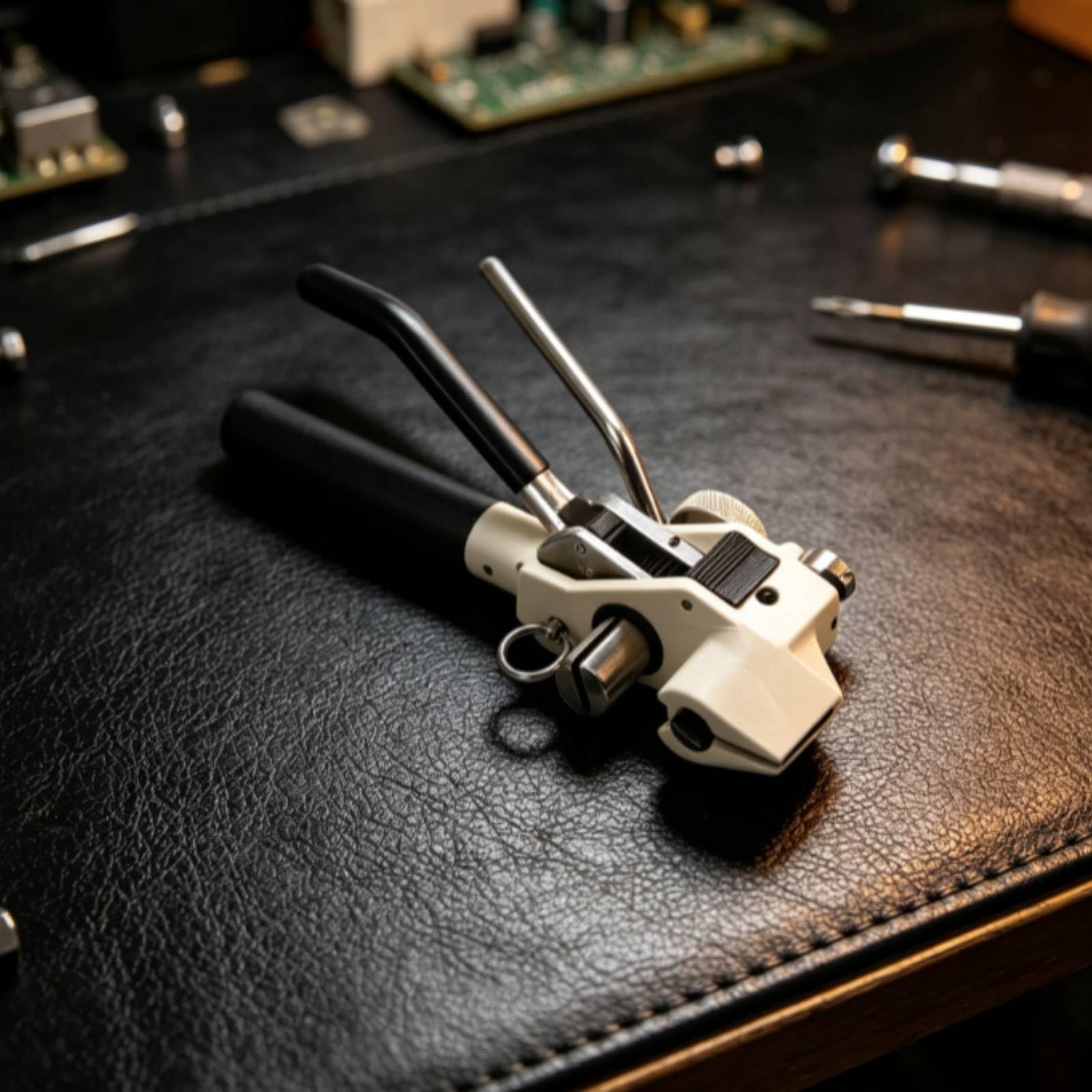 Colcolo Attrezzo Manuale per Fascette Stringitubo con Meccanismo Visibile in Metallo E Manici Gommati per Serraggio Preciso E Taglio per Lavori Elettrici