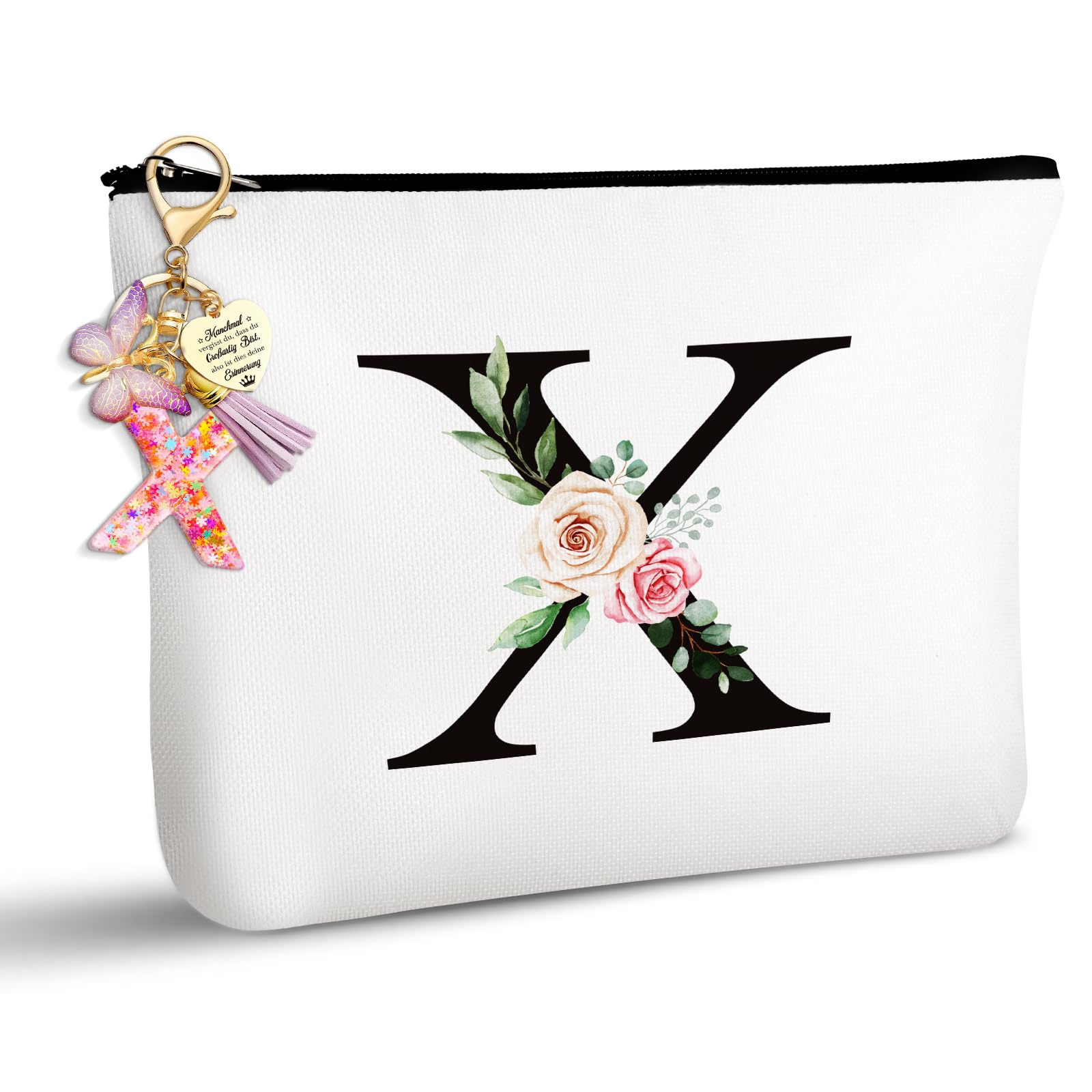 TUZELIYA Personalisierte Buchstaben A-Z Kosmetiktasche Geschenk für Frauen - Geburtstagsgeschenke für Frauen, Mädchen, Mütter, Beste Freundinnen und Brautjungfern