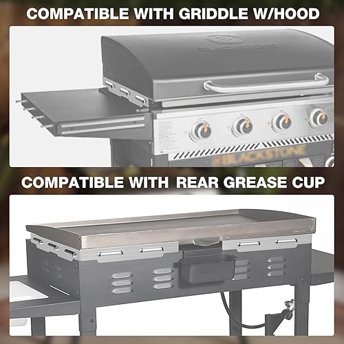 Miniatura 3 de Protectores de viento de acero inoxidable mejorados para plancha Blackstone de 36 pulgadas, accesorios de parrilla Blackstone, ahorro de gas de