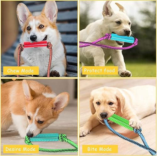 Miniatura 6 de Juguetes interactivos para perros, ayudas de entrenamiento de jaula para cachorros, juguetes de dentición de cachorros, juguetes dispensadores de