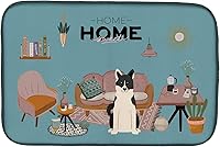 Vista 259 de Caroline's Treasures CK7824DDM - Tapete absorbente para secado de platos con diseño de bulldog inglés, rojo y blanco, para encimera de cocina, 14 x