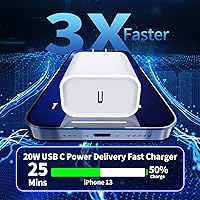 Vista 2 de [Apple MFi Certified] iPhone 14 Charger Fast Charging, Stuffcool 4Pack PD 20W USB C Chargers Block Type C Wall Charger with 6FT Type C to Lightning