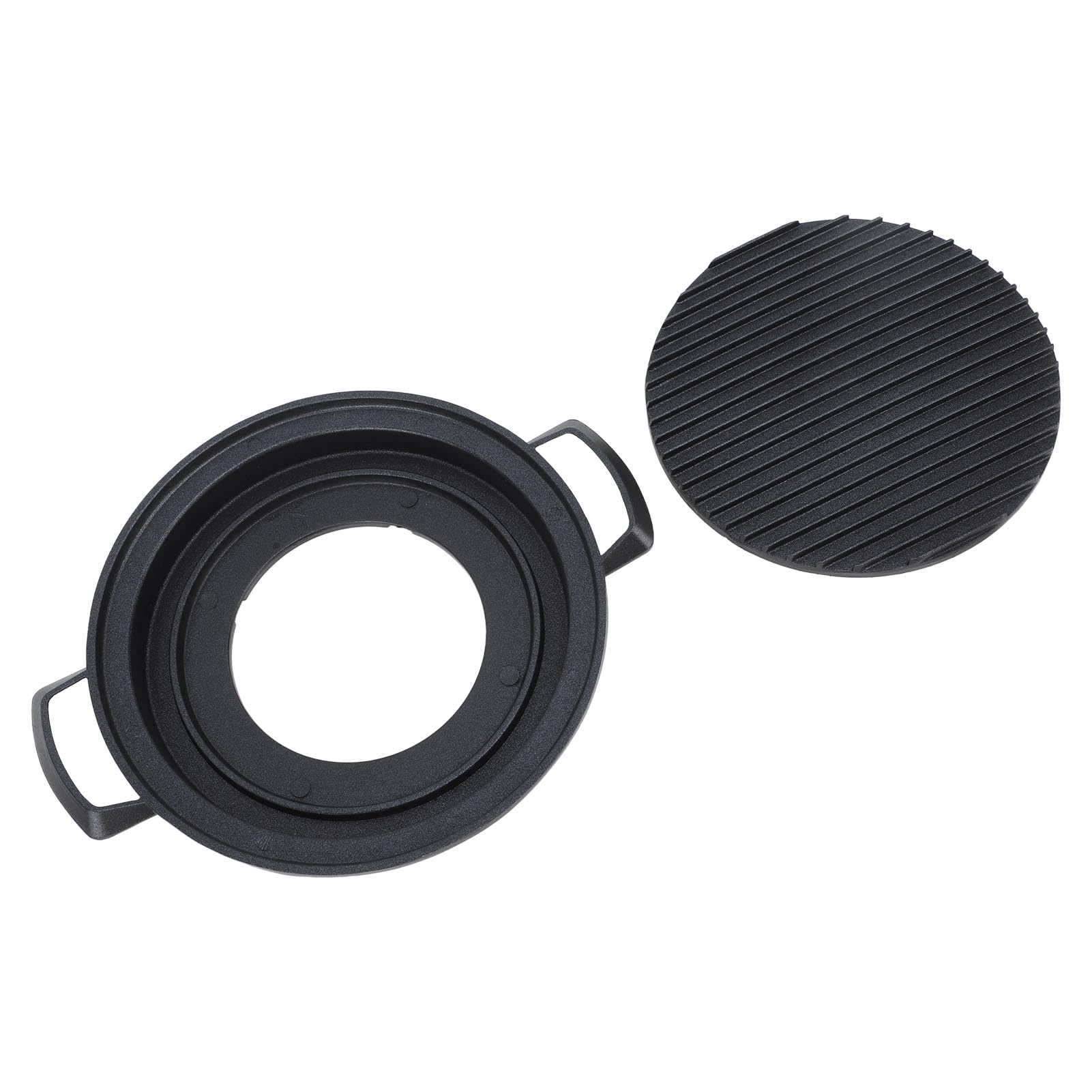 Mini griglia Hibachi giapponese portatile, riscaldamento uniforme in lega di alluminio, multifunzione, a carbone, barbecue da tavolo per campeggio, picnic, cucina all'aperto (cerchio piccolo)
