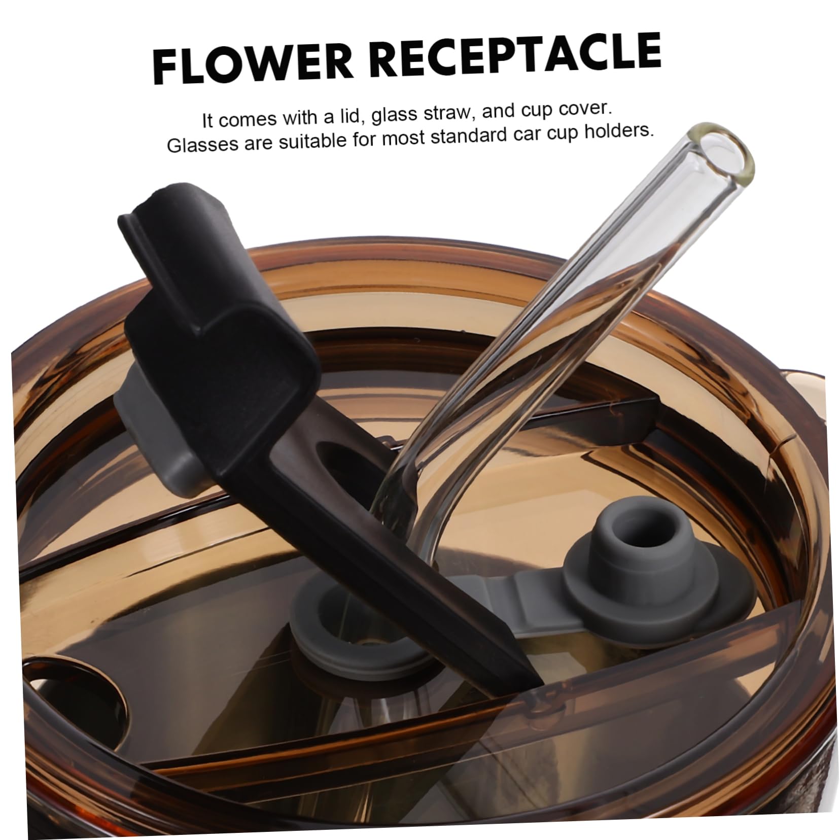 UTHCLO 450ml Large Straw Water Cup Lid Bulk Tumbler Cups Straws Leakproof for Office Travel
