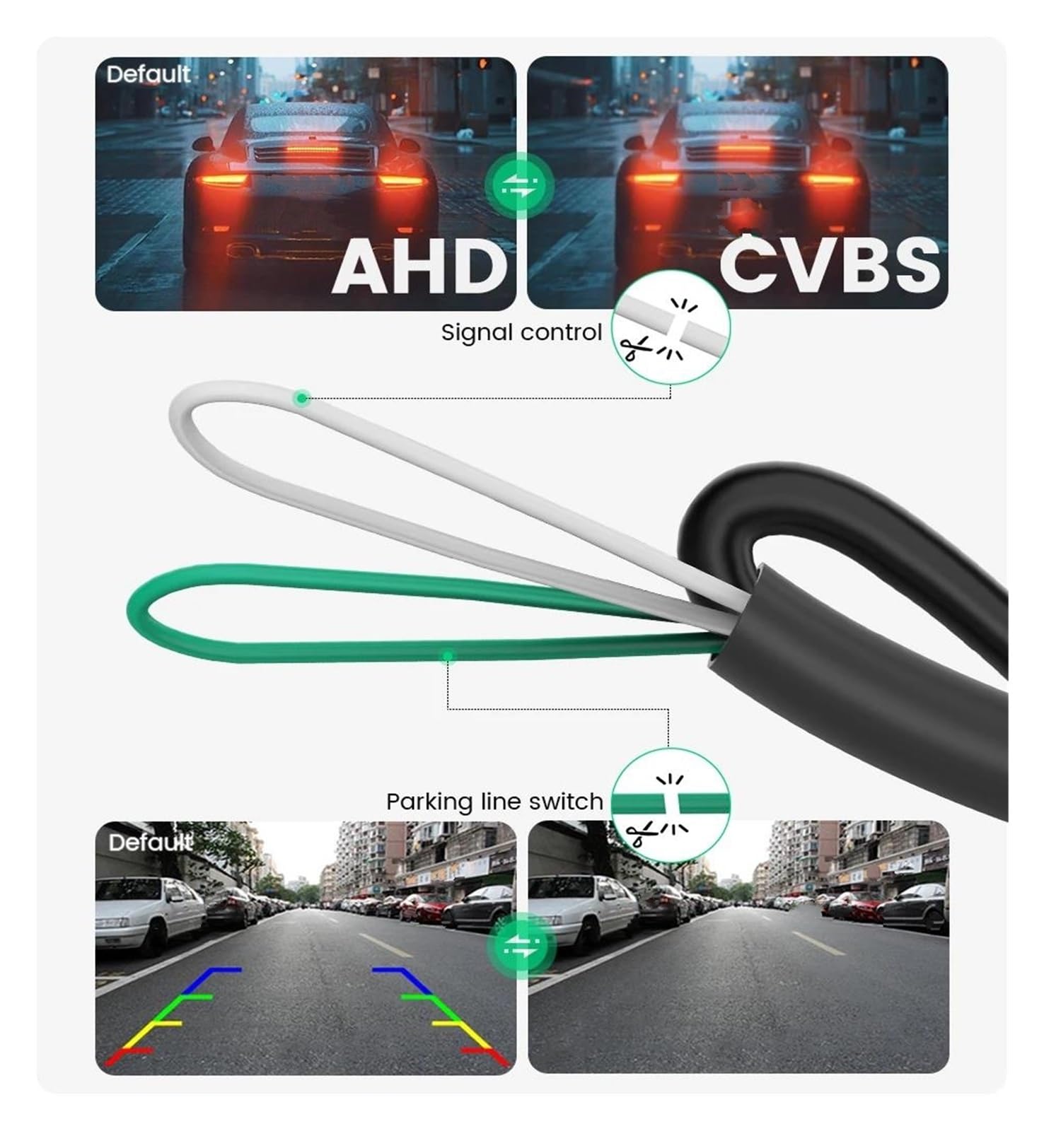 Cámara Visión Trasera Vehículo 170 Grados AHD 1920x1080P para VW para Passat para B6 para Polo para CC para Golf 6 para Jetta Asistencia al Aparcamiento(CVBS-AHD720P)