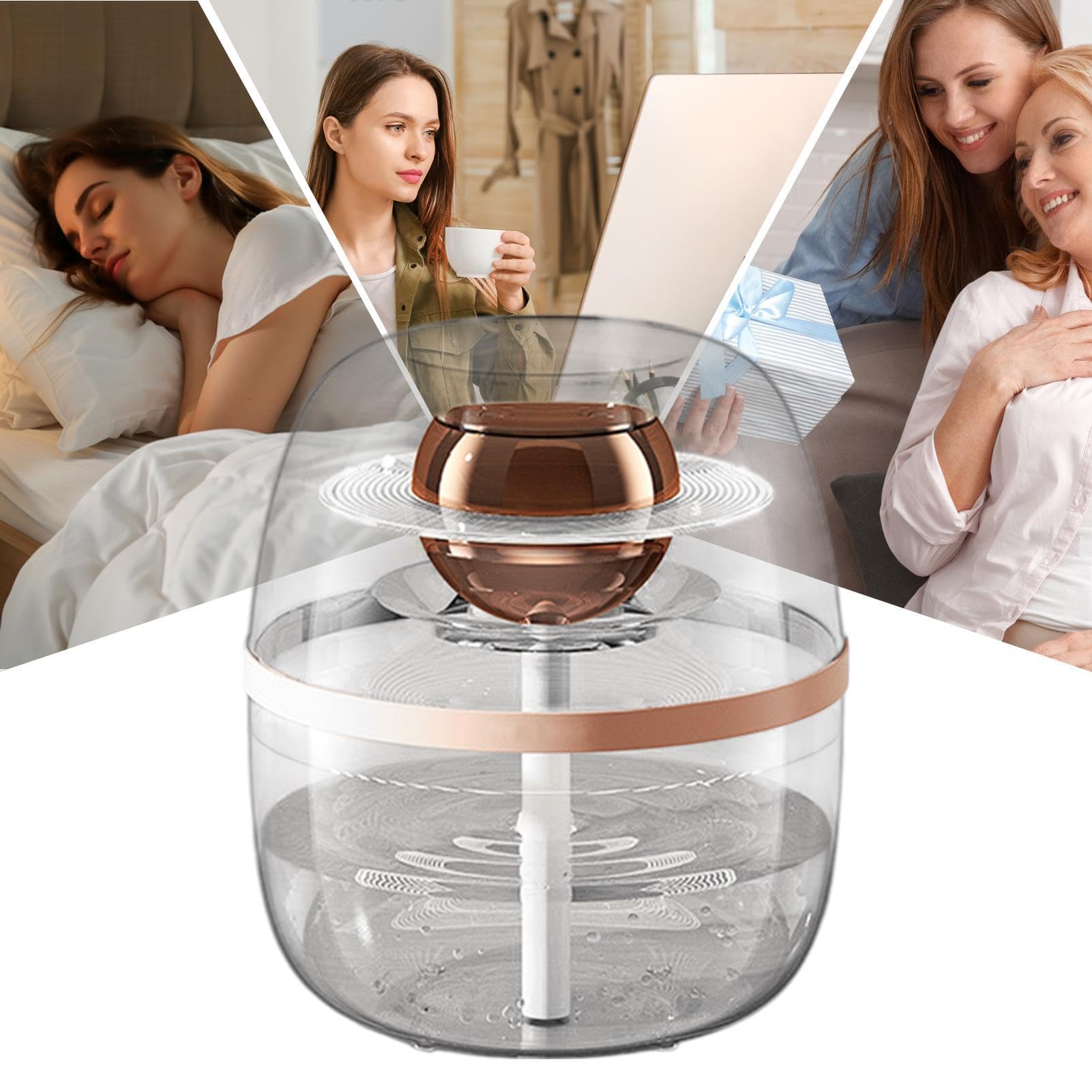 Humidifiers Freed Mist, umidificatore d'aria Idratante d'aria del serbatoio | 3L di grandi capacità di grande capacità umidificatori per lavorare, in camera da