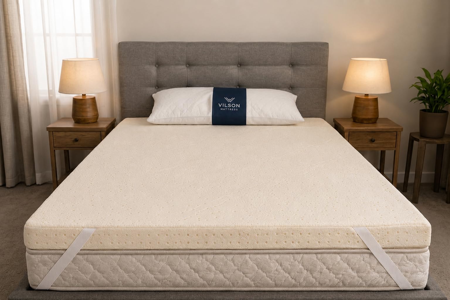 Vilson 100% Certified Premium Natural Latex Mattress Topper | 2" Thick Bed Topper | Single Bed Topper 75"x42" | Plush Comfort for Better Sleep | 5 Years Warranty | Durable & Eco-Friendly-image-47