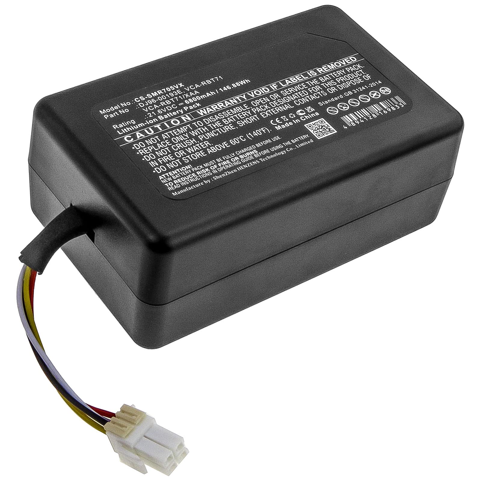 Henhaoro 6800mAh Battery for Samsung PowerBot R7040 VR2AK9350WK DJ96-00193E VCA-RBT71 VCA-RBT71/XAA