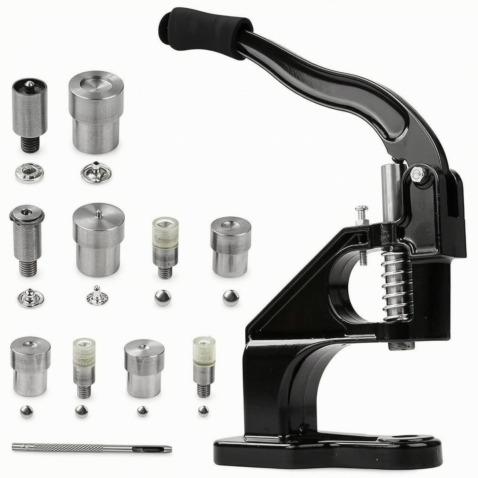 PETSOLA Remachadora Manual con Troqueles Ergonómico Máquina Remaches Portátil Herramienta Manual para Zapateros