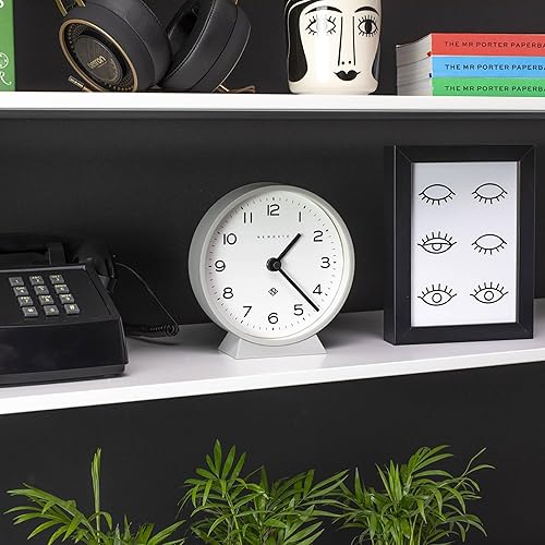 Miniatura 3 de NEWGATE M Mantel Echo - Reloj de escritorio  Diseño redondo moderno  Gris elegante  Números fáciles de leer  Estilo contemporáneo para escritorio,