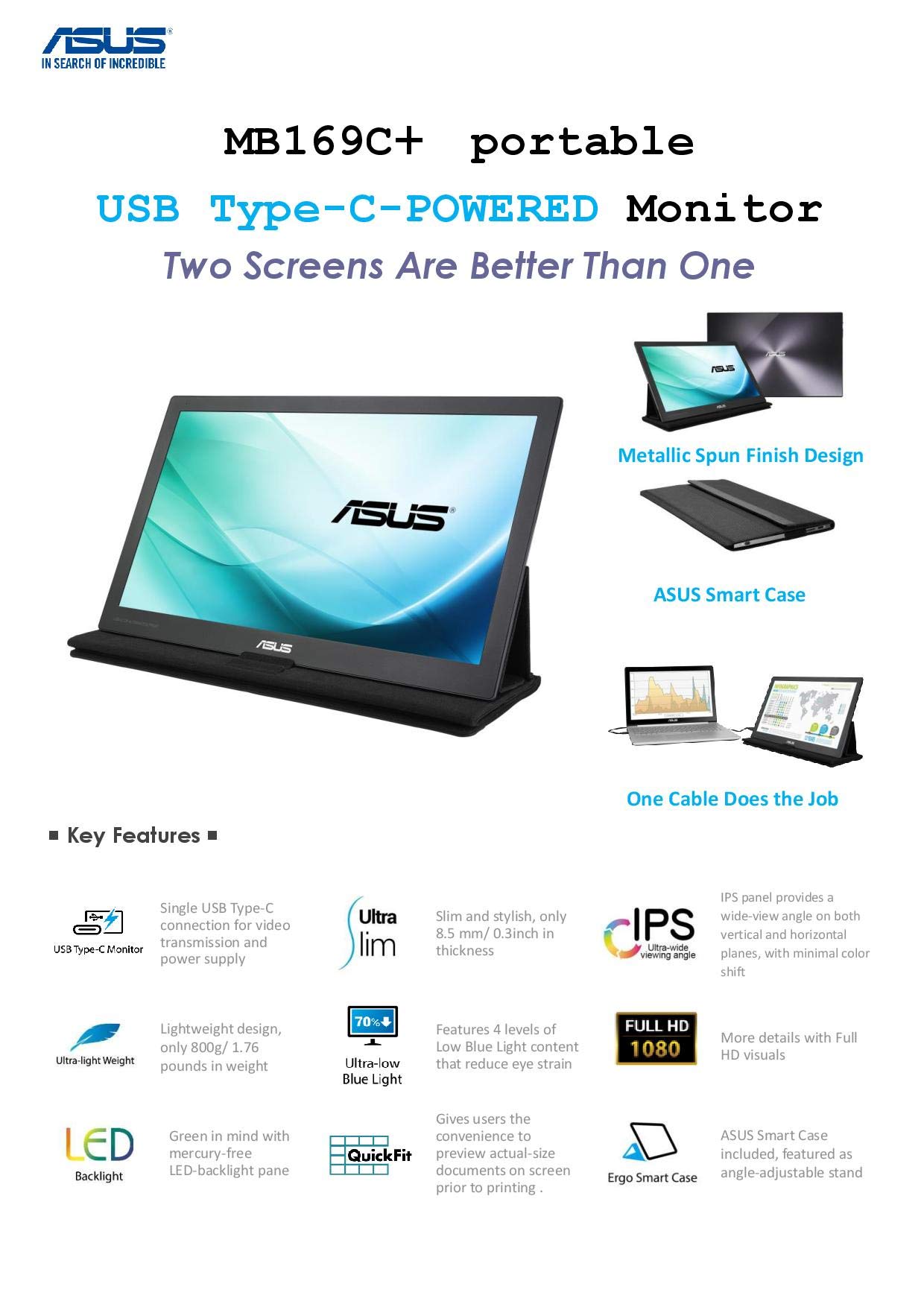 Buy ASUS MB169C+ 15.6 Inch Portable 