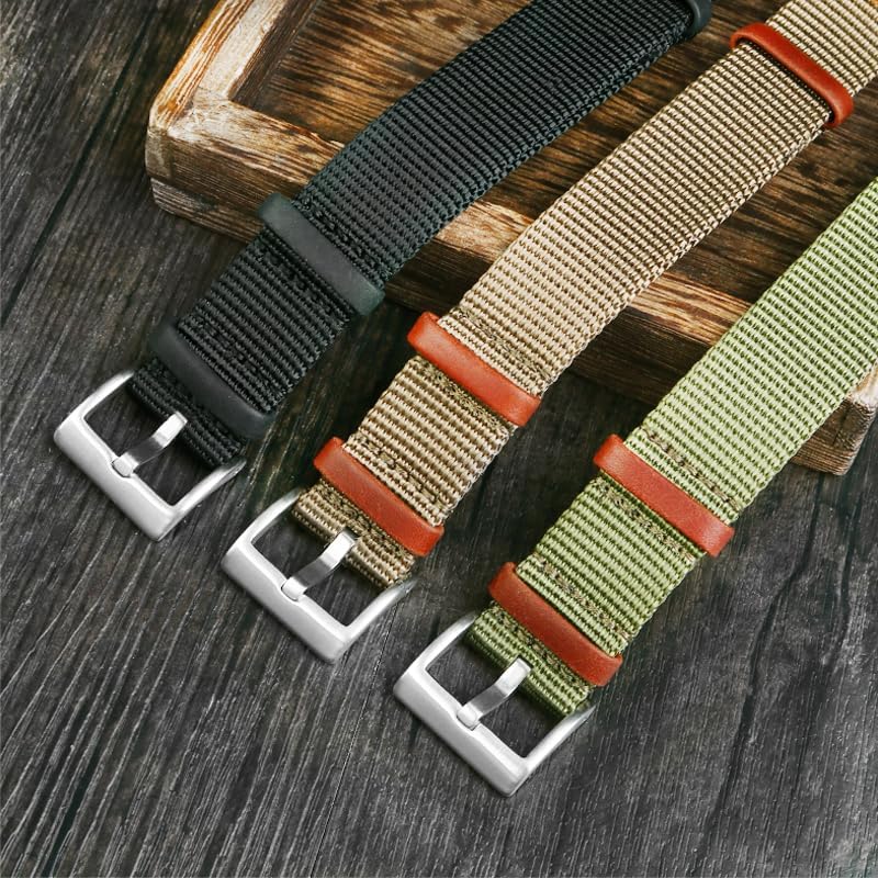 Nylon 20mm 22mm Watchband Seatbelt Khaki Sport Canvas Wrist Band Bracelet Fit For Hamilton Fit For Rolex Watch Strap