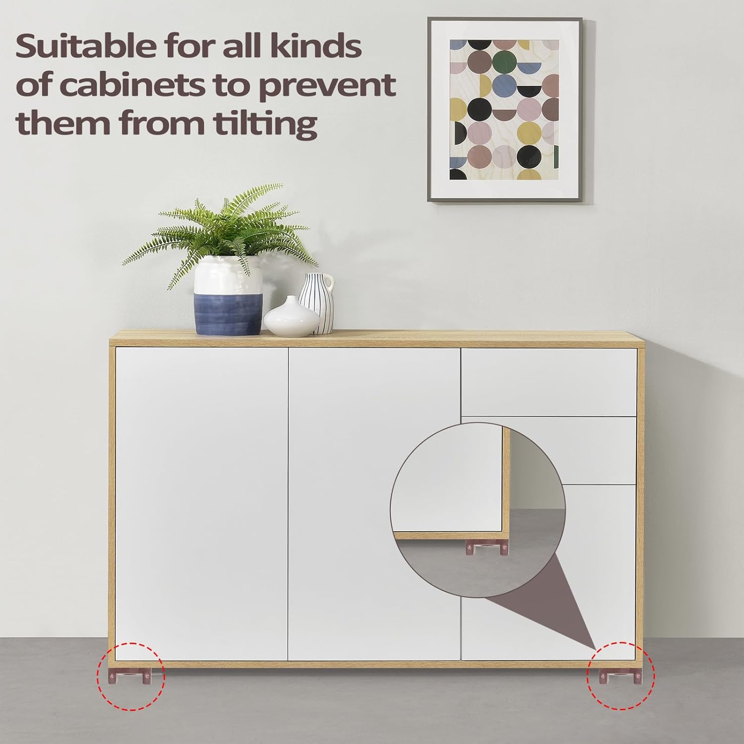 Pack of 60 Furniture Wedges Plastic Wheel Chocks Furniture Wedge Plastic Wedges Small Furniture Wedge Balance Wedges Plastic Wedges Levelling Pads for Furniture Cabinet Chest of Drawers Table Chair