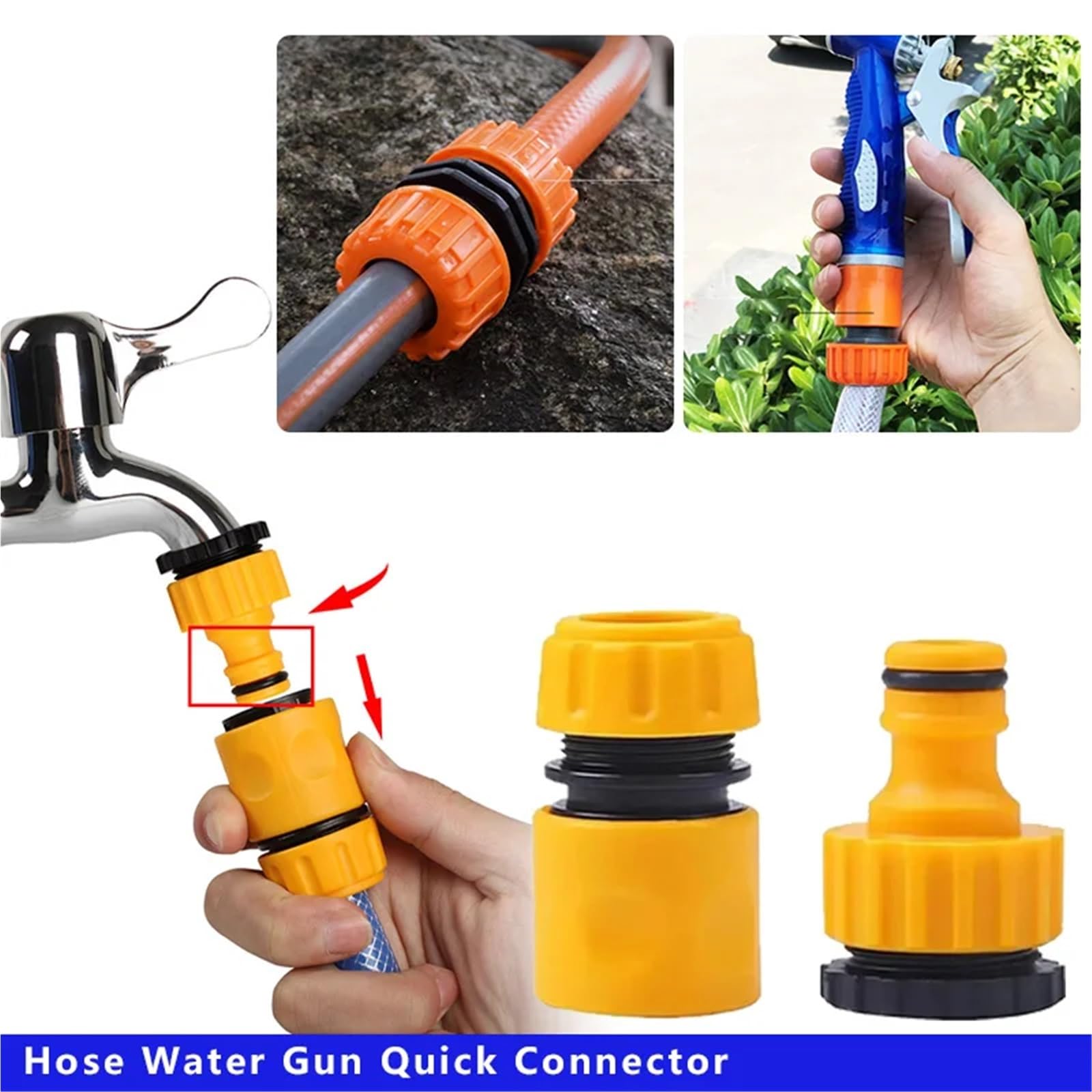 Gartenschlauch-Schnellverbinder 1,3 cm Doppelstecker Adapter