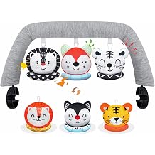 iGRATENS Baby Bjorn Bouncer Toy Bar, 3pcs Reversible Animal Plushie